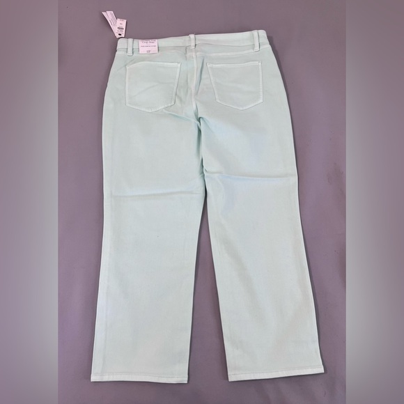 NWT‎ Talbots STRAIGHT LEG CROP JEANS - Size 12 Light Green - Picture 11 of 13
